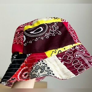 Handmade Reversible Bandana Bucket Hat/Harvest Owl&Bandanas SKU 08222